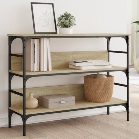 Sonoma oak engineered wood console table 100x32x75 cm by , Side tables - Ref: Foro24-839059, Price: 60,28 €, Discount: %