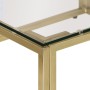 Golden stainless steel and tempered glass coffee table by , Coffee table - Ref: Foro24-349946, Price: 189,28 €, Discount: %