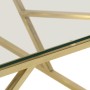 Golden stainless steel and tempered glass coffee table by , Coffee table - Ref: Foro24-349946, Price: 189,28 €, Discount: %