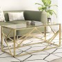 Golden stainless steel and tempered glass coffee table by , Coffee table - Ref: Foro24-349938, Price: 185,25 €, Discount: %