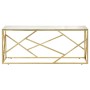 Golden stainless steel and tempered glass coffee table by , Coffee table - Ref: Foro24-349938, Price: 185,25 €, Discount: %