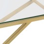 Golden stainless steel and tempered glass coffee table by , Coffee table - Ref: Foro24-349938, Price: 185,25 €, Discount: %