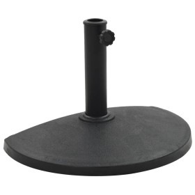 Base de sombrilla de semicírculo de poliresina negra 9 kg de vidaXL, Bases para sombrillas - Ref: Foro24-45198, Precio: 42,99...