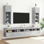 Muebles de TV con luces LED 2 uds gris hormigón 30,5x30x90 cm de , Muebles TV - Ref: Foro24-837008, Precio: 87,28 €, Descuent...