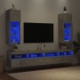 TV cabinets with LED lights 2 pcs concrete gray 30.5x30x90 cm by , TV Furniture - Ref: Foro24-837008, Price: 87,37 €, Discoun...