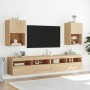 TV cabinets with LED lights 2 pcs Sonoma oak 40.5x30x60 cm by , TV Furniture - Ref: Foro24-837034, Price: 81,11 €, Discount: %