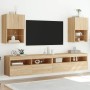 TV cabinets with LED lights 2 pcs Sonoma oak 40.5x30x60 cm by , TV Furniture - Ref: Foro24-837034, Price: 81,11 €, Discount: %