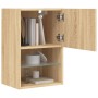 TV cabinets with LED lights 2 pcs Sonoma oak 40.5x30x60 cm by , TV Furniture - Ref: Foro24-837034, Price: 81,11 €, Discount: %