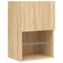 TV cabinets with LED lights 2 pcs Sonoma oak 40.5x30x60 cm by , TV Furniture - Ref: Foro24-837034, Price: 81,11 €, Discount: %