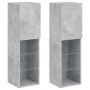 TV cabinets with LED lights 2 pcs concrete gray 30.5x30x102 cm by , TV Furniture - Ref: Foro24-837022, Price: 94,65 €, Discou...