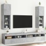 Muebles de TV con luces LED 2 uds gris hormigón 30,5x30x102 cm de , Muebles TV - Ref: Foro24-837022, Precio: 98,54 €, Descuen...