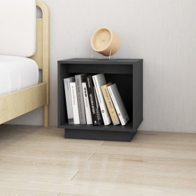 Solid gray pine wood bedside table 40x30x40 cm by vidaXL, Nightstands - Ref: Foro24-813339, Price: 22,17 €, Discount: %