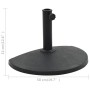 Base de sombrilla de semicírculo de poliresina negra 9 kg de vidaXL, Bases para sombrillas - Ref: Foro24-45198, Precio: 42,73...