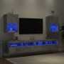 Muebles de TV con luces LED 2 uds gris hormigón 40,5x30x60 cm de , Muebles TV - Ref: Foro24-837036, Precio: 81,00 €, Descuent...