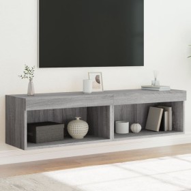 Muebles de TV con luces LED 2 uds gris Sonoma 60x30x30 cm de , Muebles TV - Ref: Foro24-837138, Precio: 62,41 €, Descuento: %