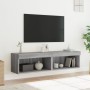 TV cabinets with LED lights 2 pcs Sonoma gray 60x30x30 cm by , TV Furniture - Ref: Foro24-837138, Price: 62,50 €, Discount: %