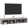 TV cabinets with LED lights 2 units Sonoma gray 80x30x30 cm by , TV Furniture - Ref: Foro24-837152, Price: 75,65 €, Discount: %