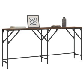 Mesa consola madera de ingeniería marrón roble 180x29x75 cm de , Mesas auxiliares - Ref: Foro24-837766, Precio: 52,60 €, Desc...