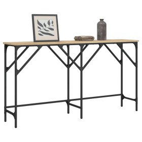 Mesa consola madera de ingeniería roble Sonoma 140x29x75 cm de , Mesas auxiliares - Ref: Foro24-837758, Precio: 47,32 €, Desc...