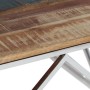 Silver stainless steel and solid recycled wood coffee table by , Coffee table - Ref: Foro24-349984, Price: 160,99 €, Discount: %