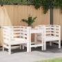 Garden chairs 2 pcs solid white pine wood 61.5x53x71 cm by , Garden chairs - Ref: Foro24-825129, Price: 106,71 €, Discount: %