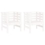 Garden chairs 2 pcs solid white pine wood 61.5x53x71 cm by , Garden chairs - Ref: Foro24-825129, Price: 106,71 €, Discount: %