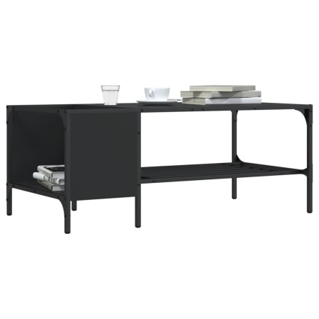 Mesa de centro con estante madera ingeniería negro 100x51x40 cm de , Mesas de centro - Ref: Foro24-837732, Precio: 35,83 €, D...