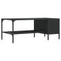 Mesa de centro con estante madera ingeniería negro 100x51x40 cm de , Mesas de centro - Ref: Foro24-837732, Precio: 35,83 €, D...