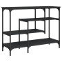 Console table with shelves black 100x35x75 cm by , Side tables - Ref: Foro24-837787, Price: 60,46 €, Discount: %