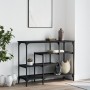 Console table with shelves black 100x35x75 cm by , Side tables - Ref: Foro24-837787, Price: 60,46 €, Discount: %