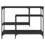 Console table with shelves black 100x35x75 cm by , Side tables - Ref: Foro24-837787, Price: 60,46 €, Discount: %