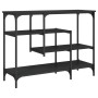 Console table with shelves black 100x35x75 cm by , Side tables - Ref: Foro24-837787, Price: 60,46 €, Discount: %