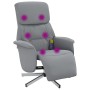 Relax-Massagesessel mit Fußstütze aus hellgrauem Stoff von , Sessel - Ref: Foro24-356669, Preis: 181,99 €, Rabatt: %