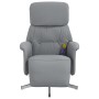 Recliner massage chair with footrest light gray fabric by , Armchairs - Ref: Foro24-356669, Price: 182,94 €, Discount: %