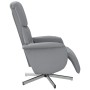 Sillón reclinable de masaje con reposapiés tela gris claro de , Sillones - Ref: Foro24-356669, Precio: 181,99 €, Descuento: %