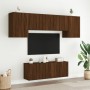 Muebles de TV de pared 6 pzas madera de ingeniería marrón roble de , Muebles TV - Ref: Foro24-3216445, Precio: 207,65 €, Desc...