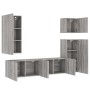 TV Wall Cabinets 5 Pieces Sonoma Gray Engineered Wood by , TV Furniture - Ref: Foro24-3216451, Price: 221,09 €, Discount: %