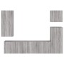 TV Wall Cabinets 5 Pieces Sonoma Gray Engineered Wood by , TV Furniture - Ref: Foro24-3216451, Price: 221,09 €, Discount: %