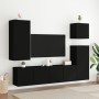 Muebles de TV de pared 5 piezas madera de ingeniería negro de , Muebles TV - Ref: Foro24-3216447, Precio: 229,99 €, Descuento: %