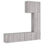 TV Wall Cabinets 5 Pieces Sonoma Gray Engineered Wood by , TV Furniture - Ref: Foro24-3216487, Price: 241,14 €, Discount: %