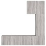 TV Wall Cabinets 5 Pieces Sonoma Gray Engineered Wood by , TV Furniture - Ref: Foro24-3216487, Price: 241,14 €, Discount: %