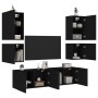 6-teiliges Wand-TV-Möbel aus Holzwerkstoff schwarz von , TV-Möbel - Ref: Foro24-3216472, Preis: 210,62 €, Rabatt: %