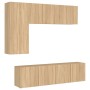 Muebles de TV de pared 5 pzas madera de ingeniería roble Sonoma de , Muebles TV - Ref: Foro24-3216466, Precio: 210,98 €, Desc...