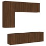 Wall TV cabinets 5 pcs oak brown engineered wood by , TV Furniture - Ref: Foro24-3216470, Price: 216,48 €, Discount: %