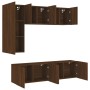 Wall TV cabinets 5 pcs oak brown engineered wood by , TV Furniture - Ref: Foro24-3216470, Price: 216,48 €, Discount: %