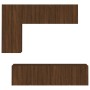 Wall TV cabinets 5 pcs oak brown engineered wood by , TV Furniture - Ref: Foro24-3216470, Price: 216,48 €, Discount: %