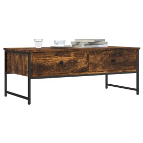 Mesa de centro madera ingeniería roble ahumado 101x49x39,5 cm de , Mesas de centro - Ref: Foro24-837739, Precio: 75,00 €, Des...