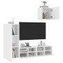 Wall TV cabinets 4 pieces engineered wood white by , TV Furniture - Ref: Foro24-3216500, Price: 145,73 €, Discount: %