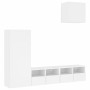 Wall TV cabinets 4 pieces engineered wood white by , TV Furniture - Ref: Foro24-3216500, Price: 145,73 €, Discount: %