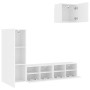 Wall TV cabinets 4 pieces engineered wood white by , TV Furniture - Ref: Foro24-3216500, Price: 145,73 €, Discount: %